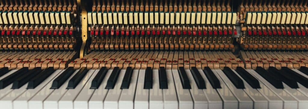 white piano keys